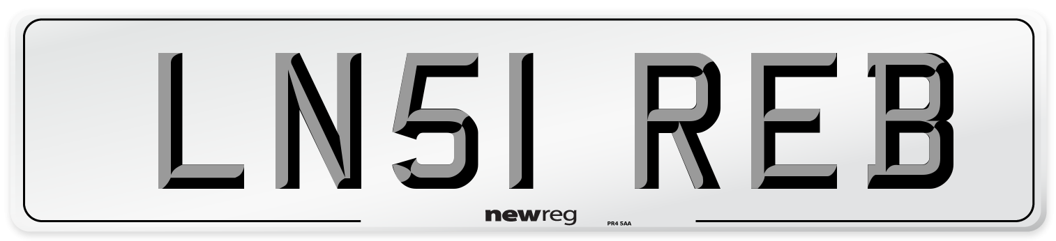 LN51 REB Number Plate from New Reg